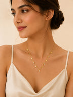 18K Gold Plated Bird Charm Crystal Necklace