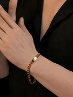 18K Gold Plated Anti Tarnish Waterproof Plate Bracelet
