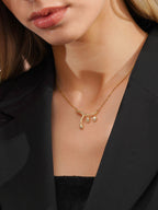Aanura Petal Drop Minimal Pendant Necklace