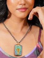 Aanura Gold Stainless Steel Beaded Pendant Necklace