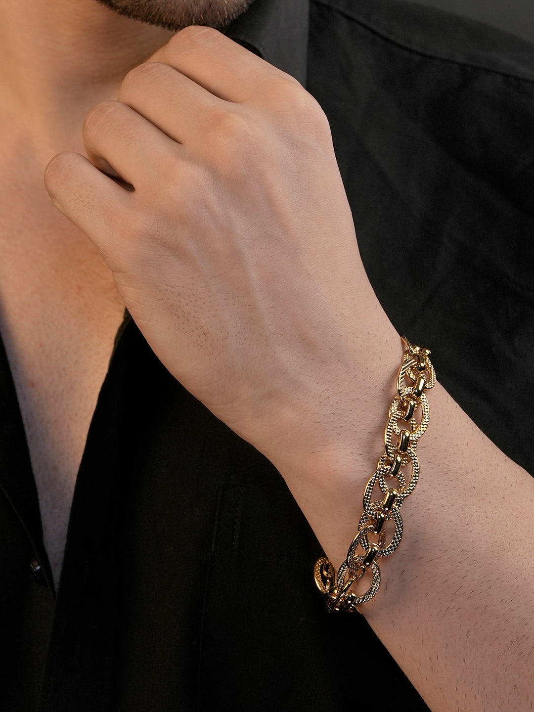 18k Gold Plated Anti Tarnish Waterproof Oval Bracelet