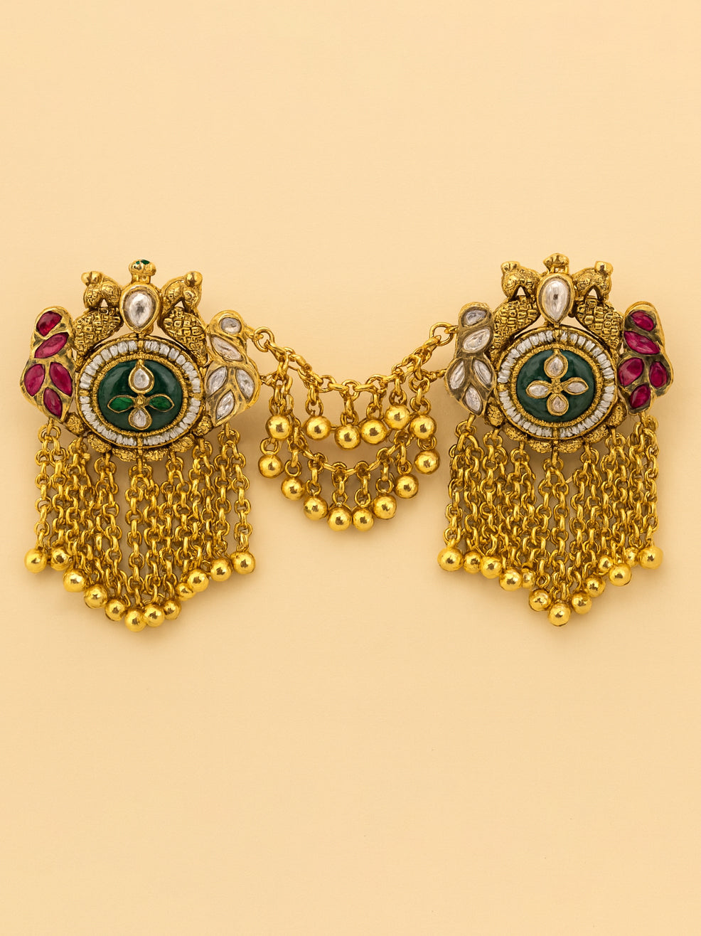 Aanura Gold-Plated Jhumka Ring