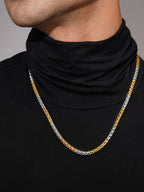 18K Gold & Silver Rhodium-Plated Wheat Anti-Tarnish Waterproof Steel Chain