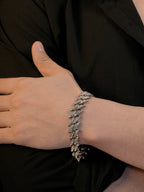 Rhodium Plating Anti Tarnish Waterproof Bolt Bracelet