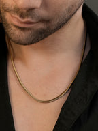 18K Gold Plated Anti Tarnish Waterproof Snake Chain