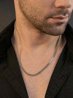 Rhodium Plating Anti Tarnish Waterproof Mesh Chain