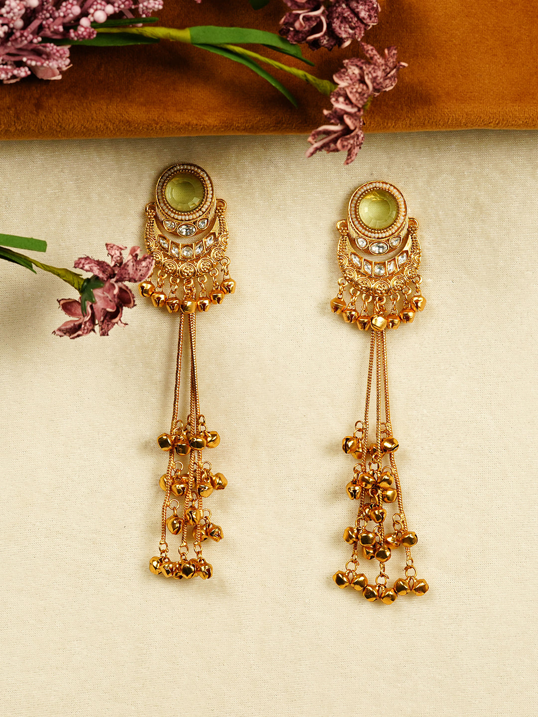 Aanura Gold Plated Chandrika Drop Earrings