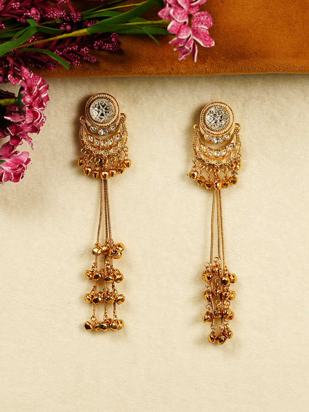Aanura Gold Plated Chandrika Drop Earrings