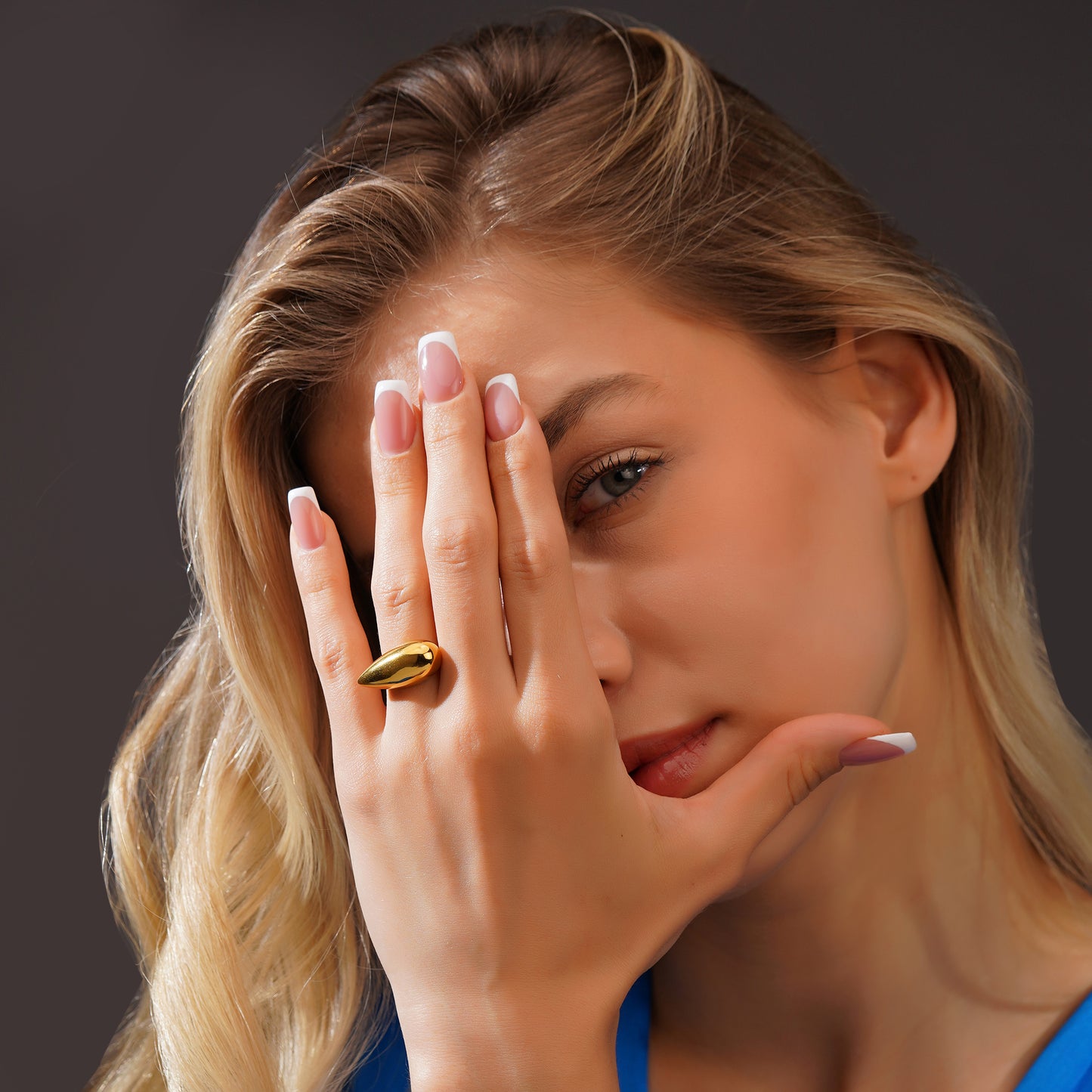 Aanura Minimalist gold & silver-tone teardrop