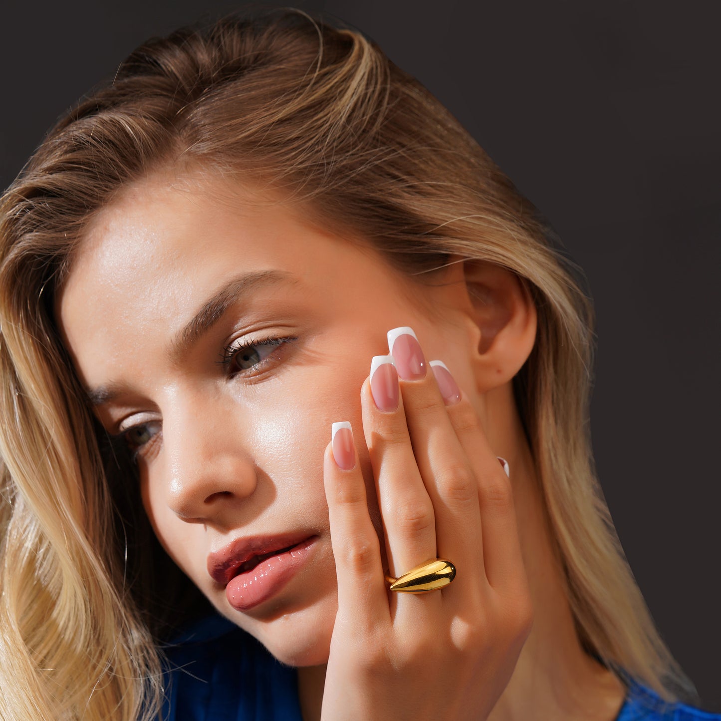 Aanura Minimalist gold & silver-tone teardrop