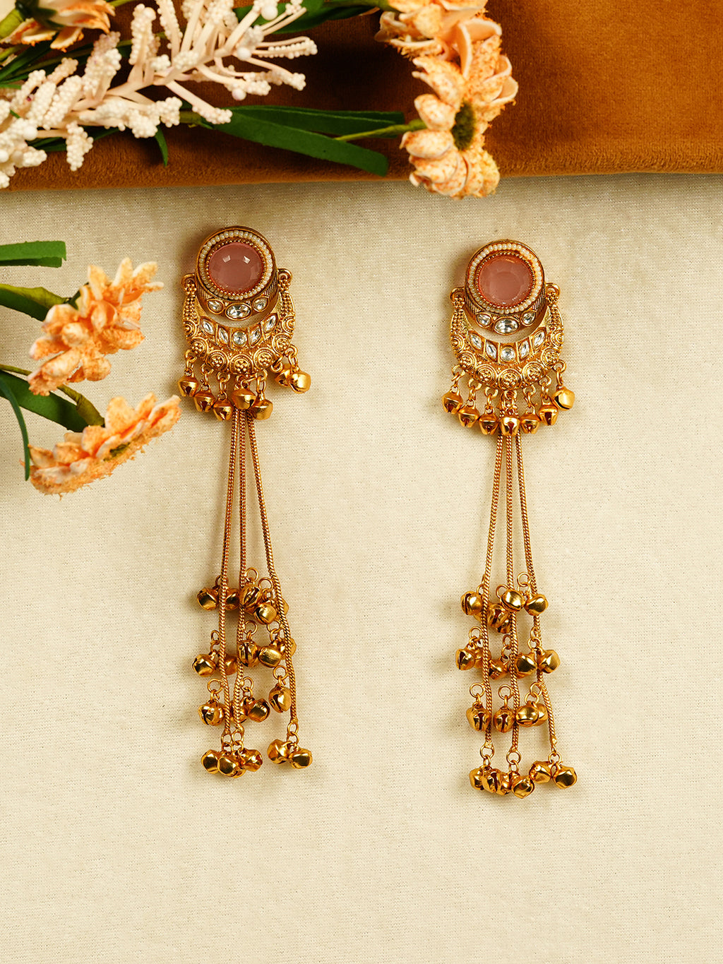 Aanura Gold Plated Chandrika Drop Earrings