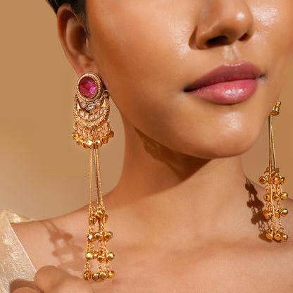 Aanura Gold Plated Chandrika Drop Earrings