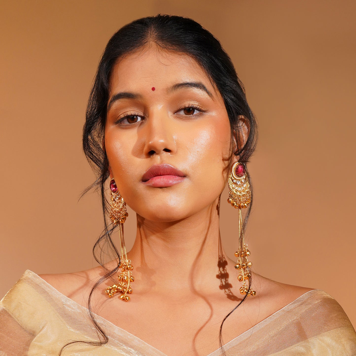 Aanura Gold Plated Chandrika Drop Earrings