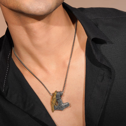 Aanura Dual-Tone Raven Hammer Chain For Men