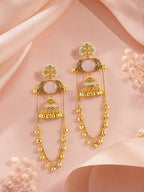 Aanura Gold Plated Stone Earrings with Brass