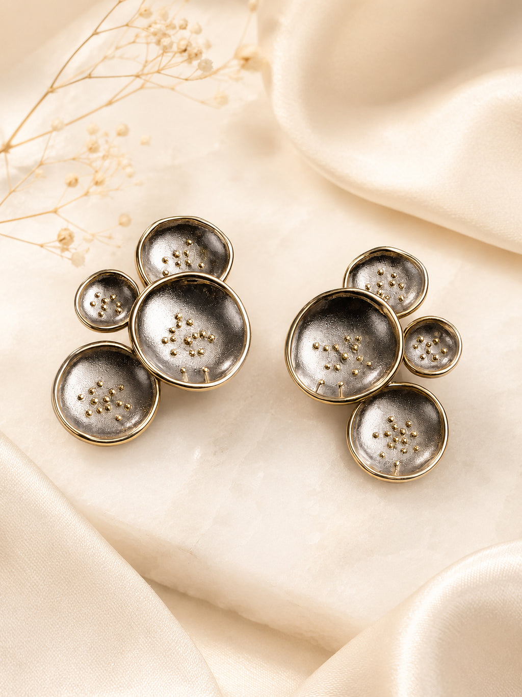 Aanura Abstract Dome Cluster Earrings