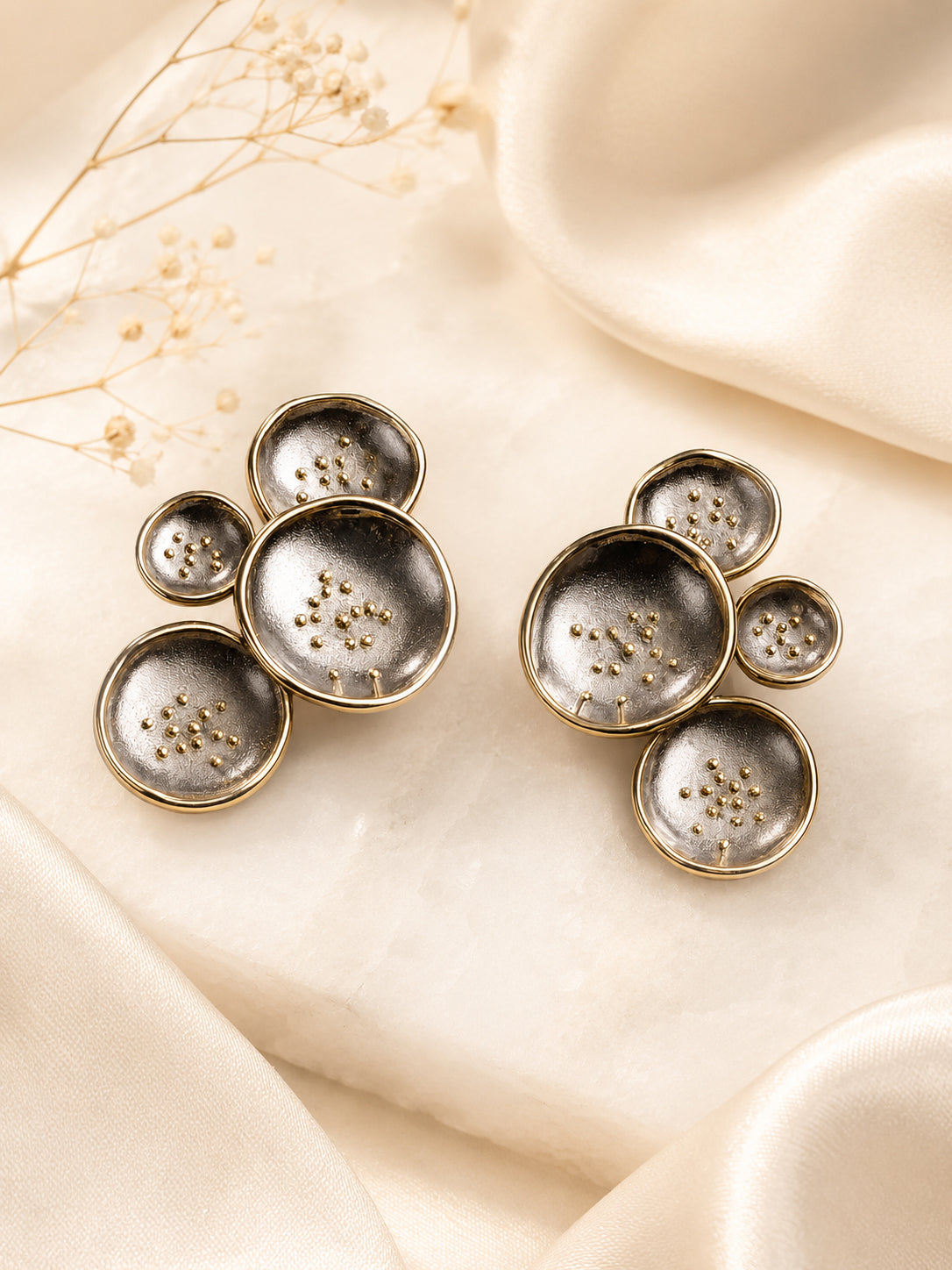 Aanura Abstract Dome Cluster Earrings