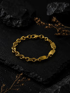 18K Gold Plated Anti Tarnish Waterproof Tag Bracelet