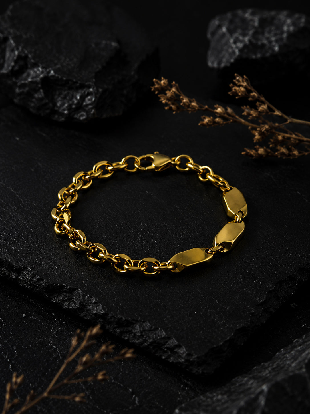 18K Gold Plated Anti Tarnish Waterproof Tag Bracelet