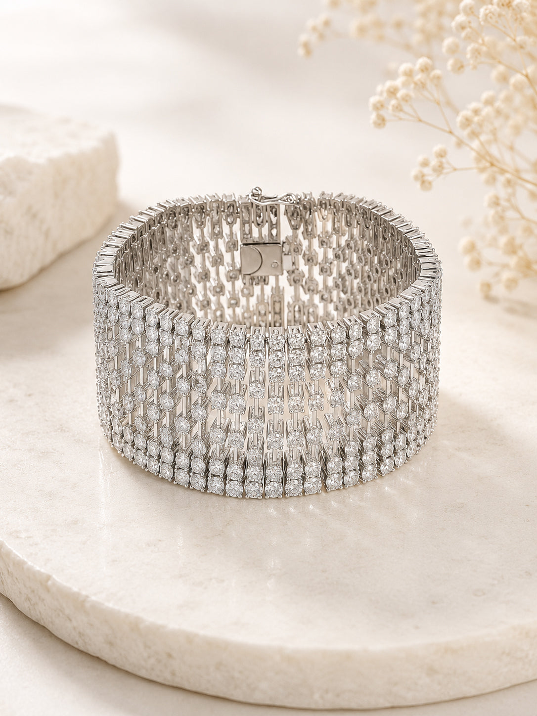 Aanura Diamond Royale Silver Cuff