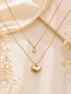 Aanura Dual Heart Layered Necklace