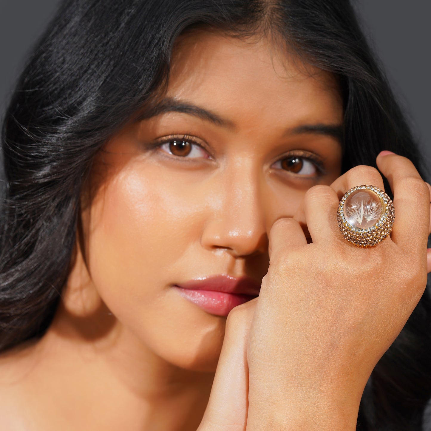 Aanura Gold Stainless Steel Dome Ring