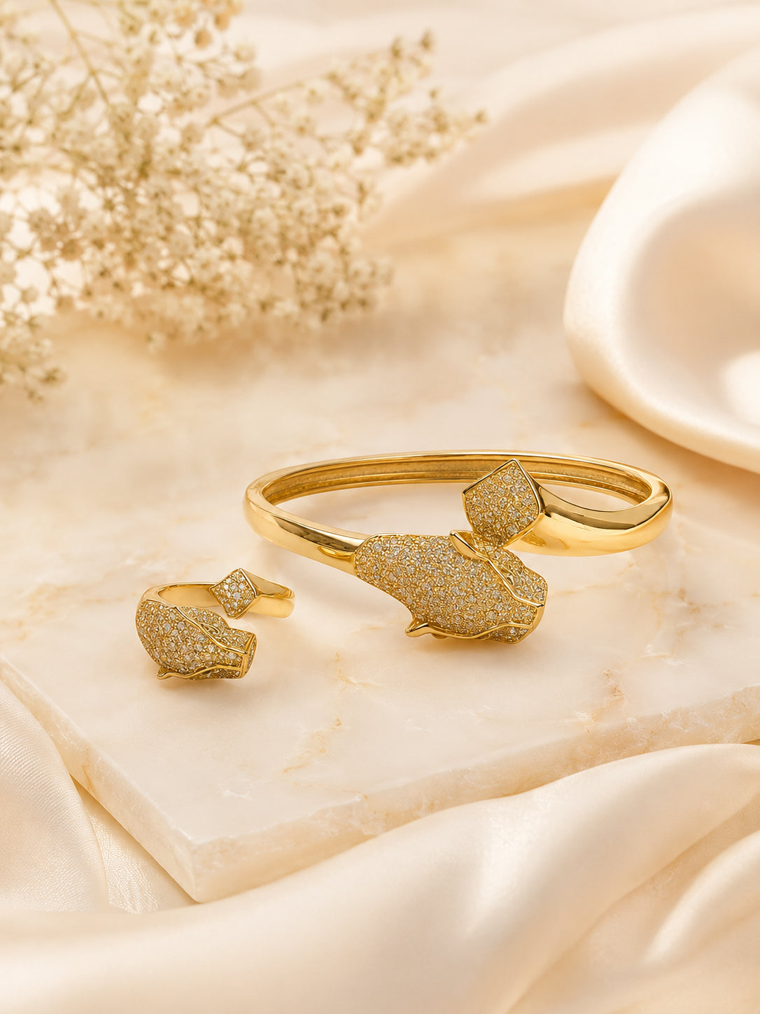 Aanura Elegant Gold Plated Adjustable Bracelet