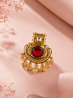Aanura Ornate Crescent Adjustable Statement Ring