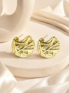 Aanura Abstract Gold Statement Earrings