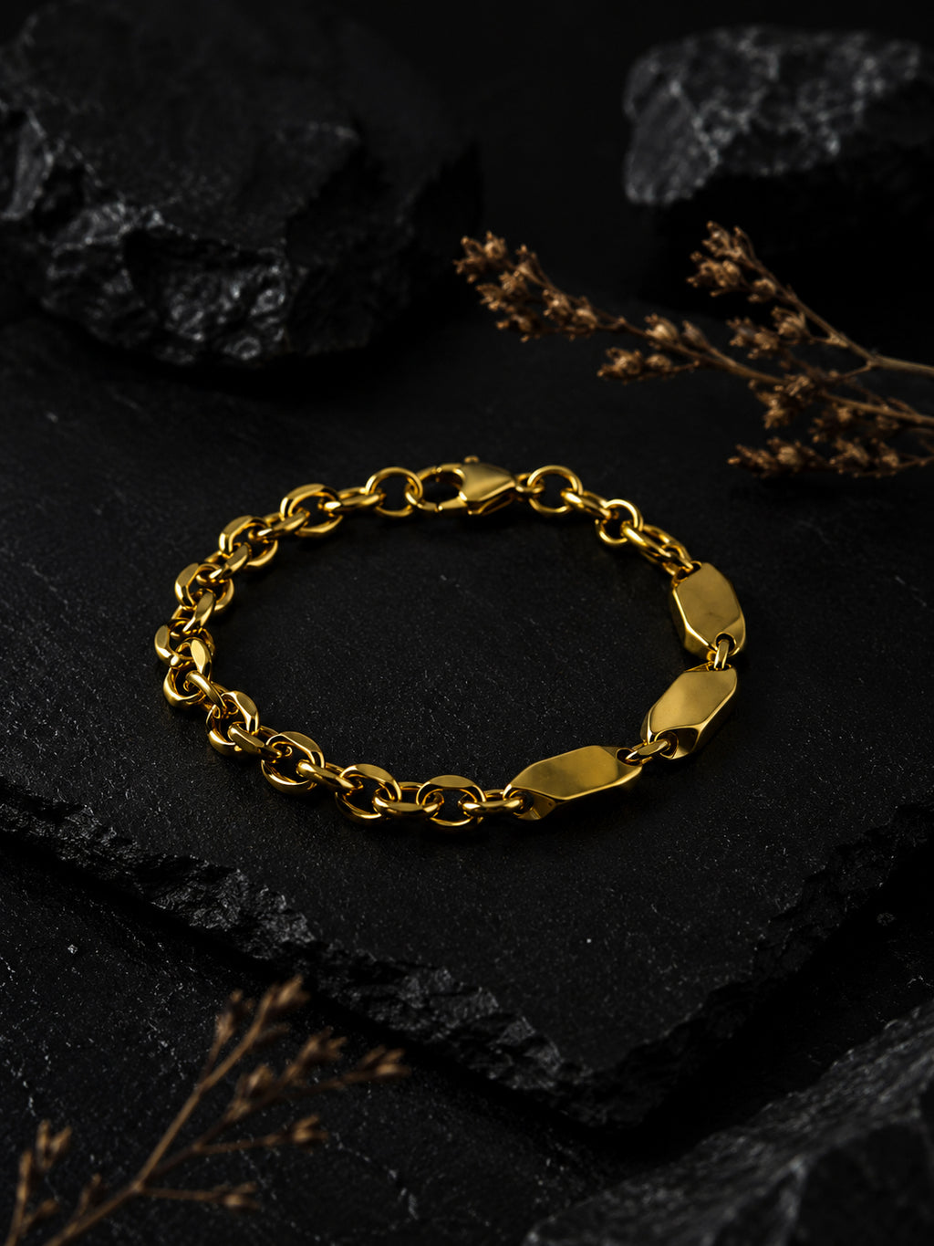 18K Gold Plated Anti Tarnish Waterproof Tag Bracelet