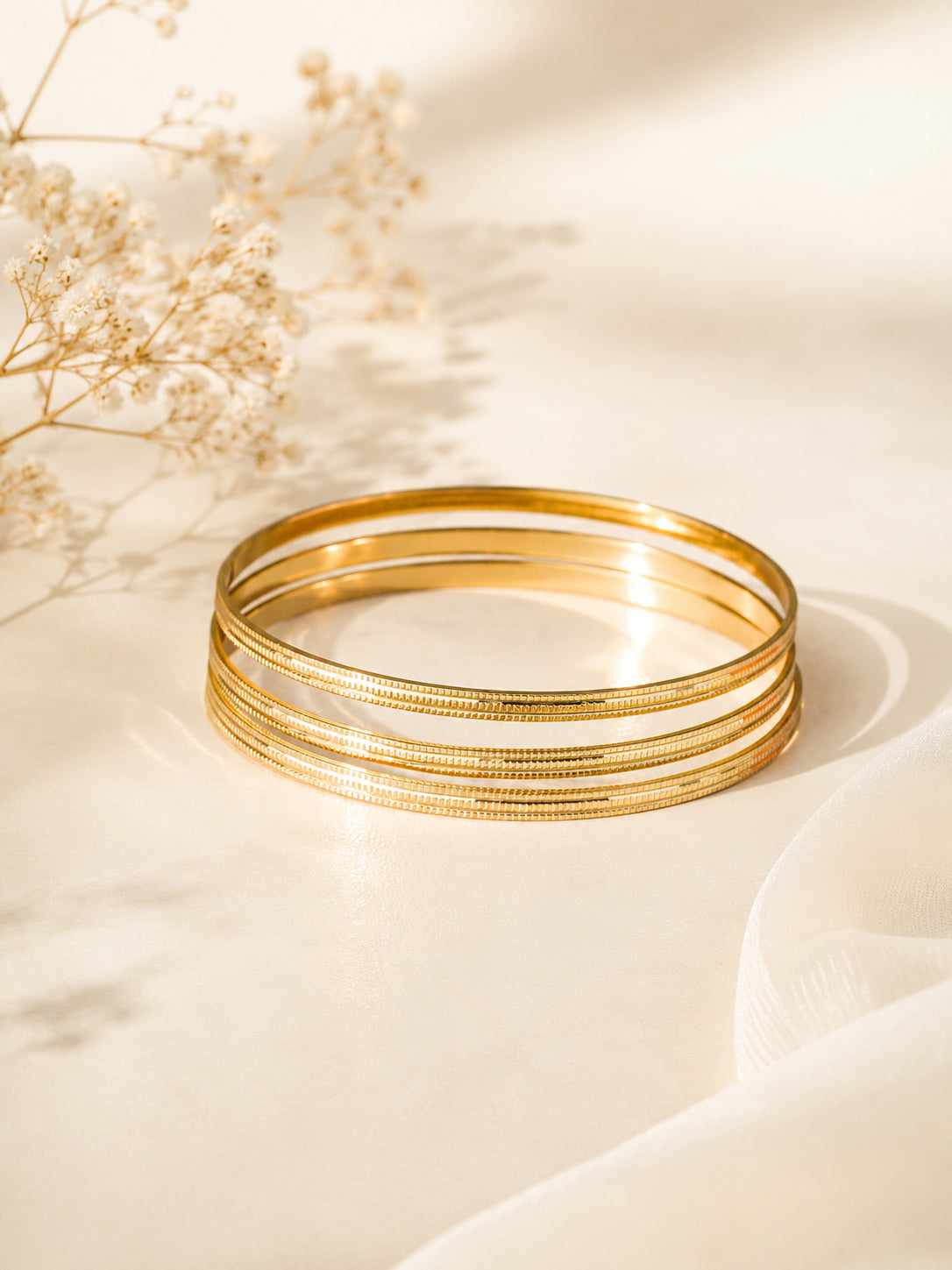 Aanura Classic Slim Line Slip-On Bracelet Set