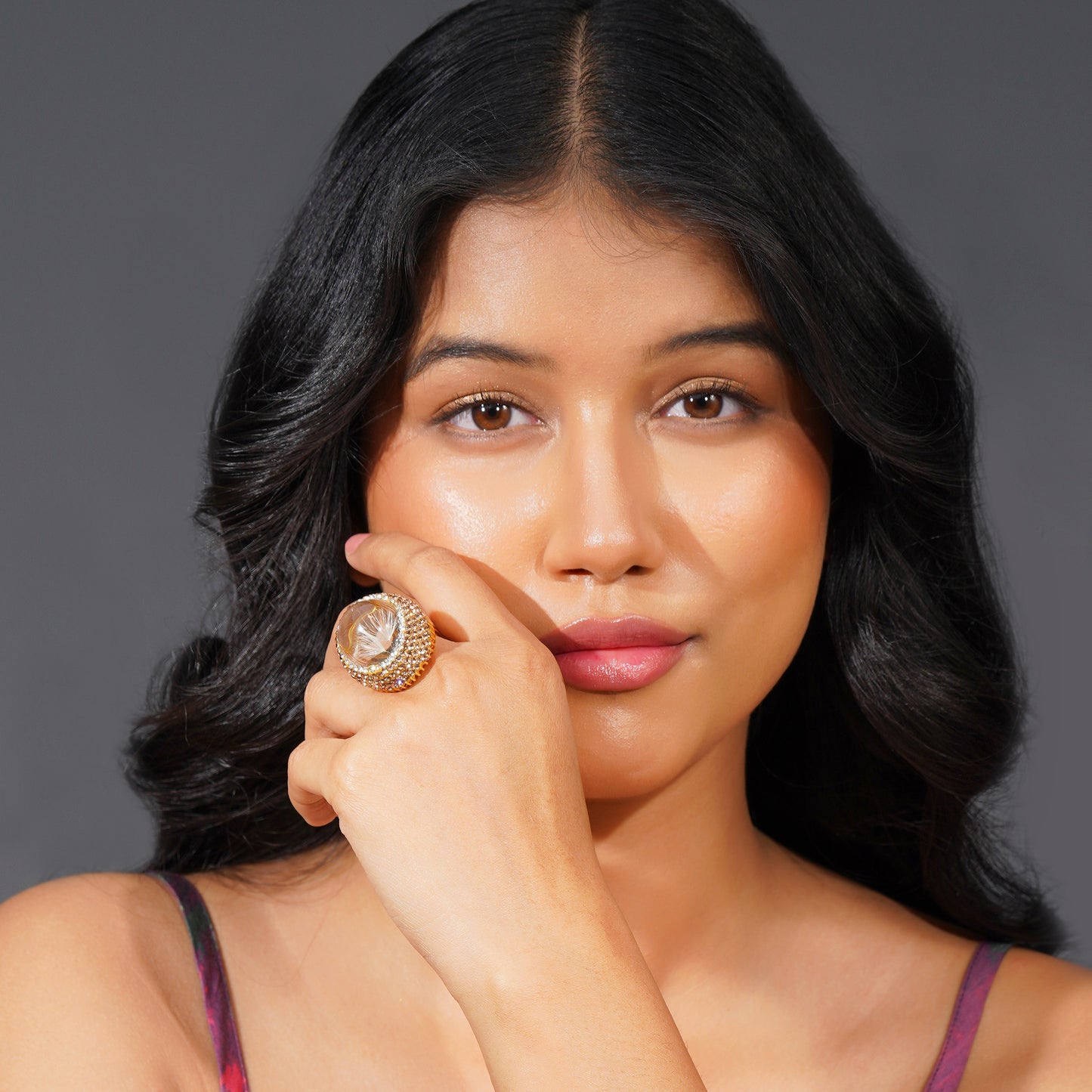 Aanura Gold Stainless Steel Dome Ring