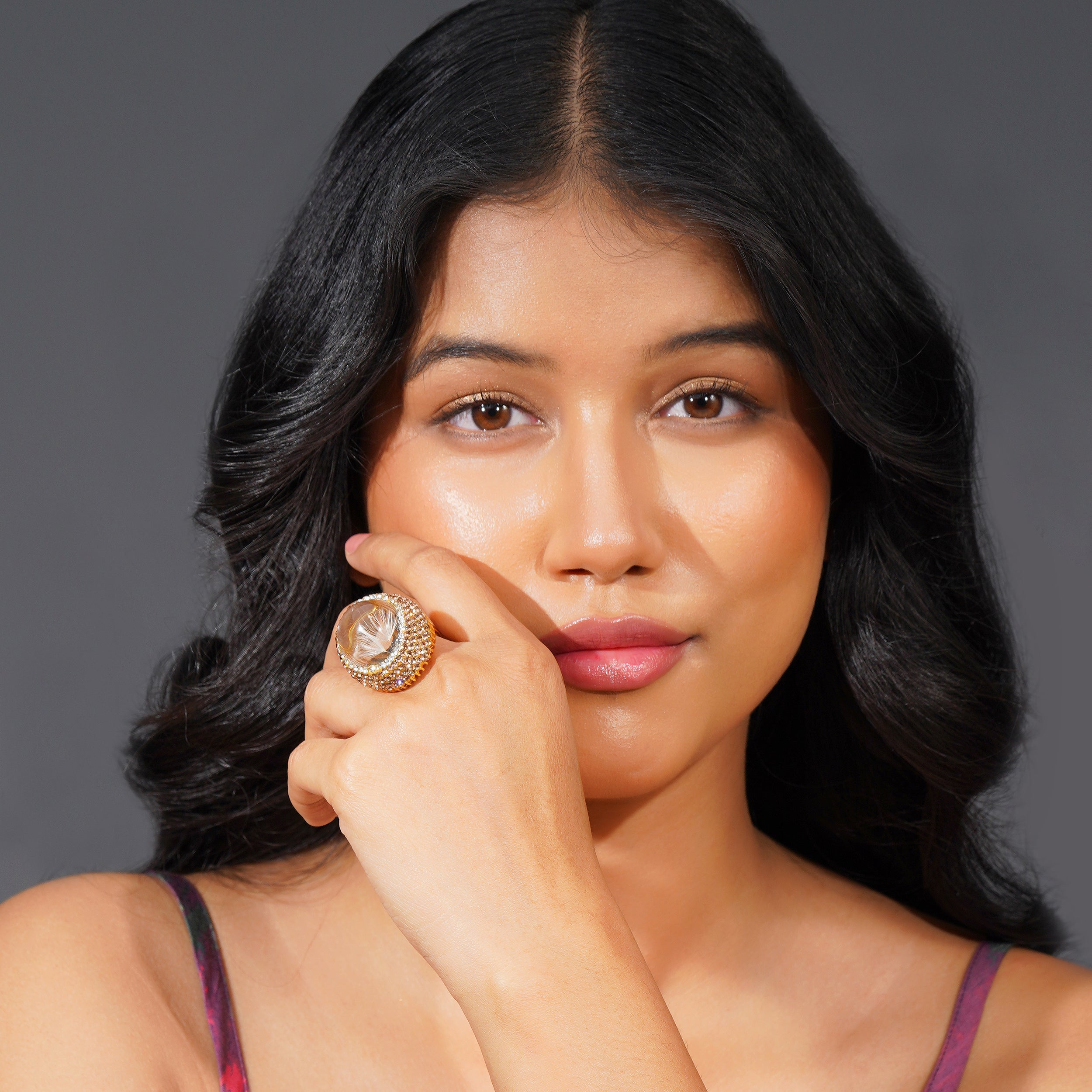 Aanura Gold Stainless Steel Dome Ring
