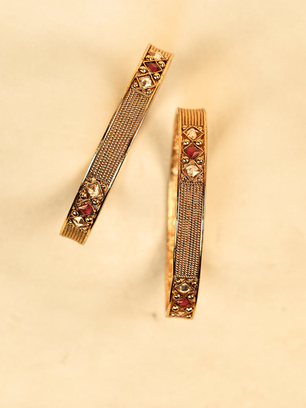 Aanura Gold Plated Minimal Heritage Bangle