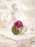 18K Gold Plated Pearl Petal Anti-Tarnish Waterproof Ring