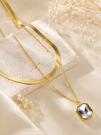 Aanura Dual Layer Pendant Chain Necklace