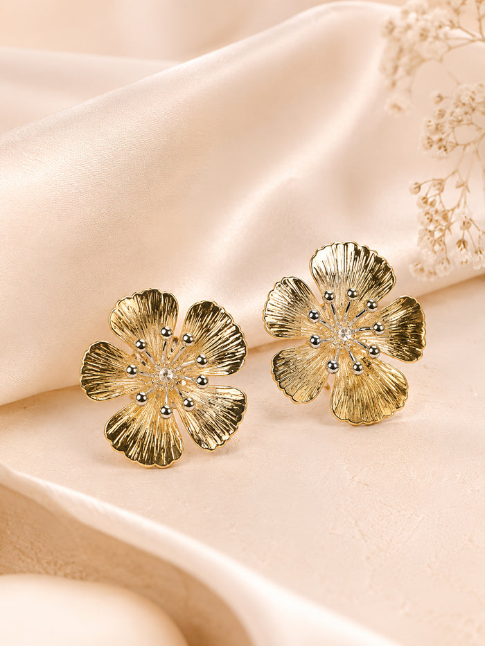Aanura Gold Blossom Stainless Steel Earrings