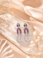Aanura Blue & White Gradient Drop Earrings