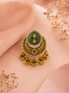 Aanura Gold-Plated Ruby Green Heritage Ring