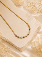 Aanura Minimal Stone Curve Adjustable Necklace