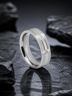Aanura Silver-Tone Anti-Tarnish & Water-Proof Stainless Steel Ring For Men's