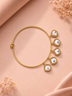 Aanura Statement Kundan Necklace with Mirror Crystals