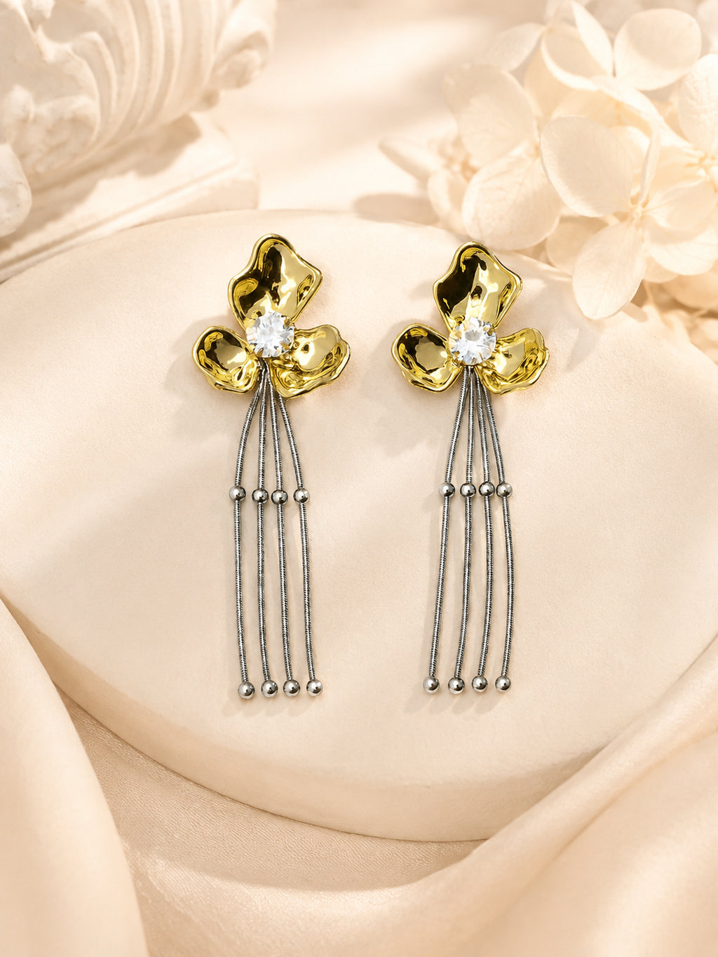 Aanura Floral Cascade Drop Earrings