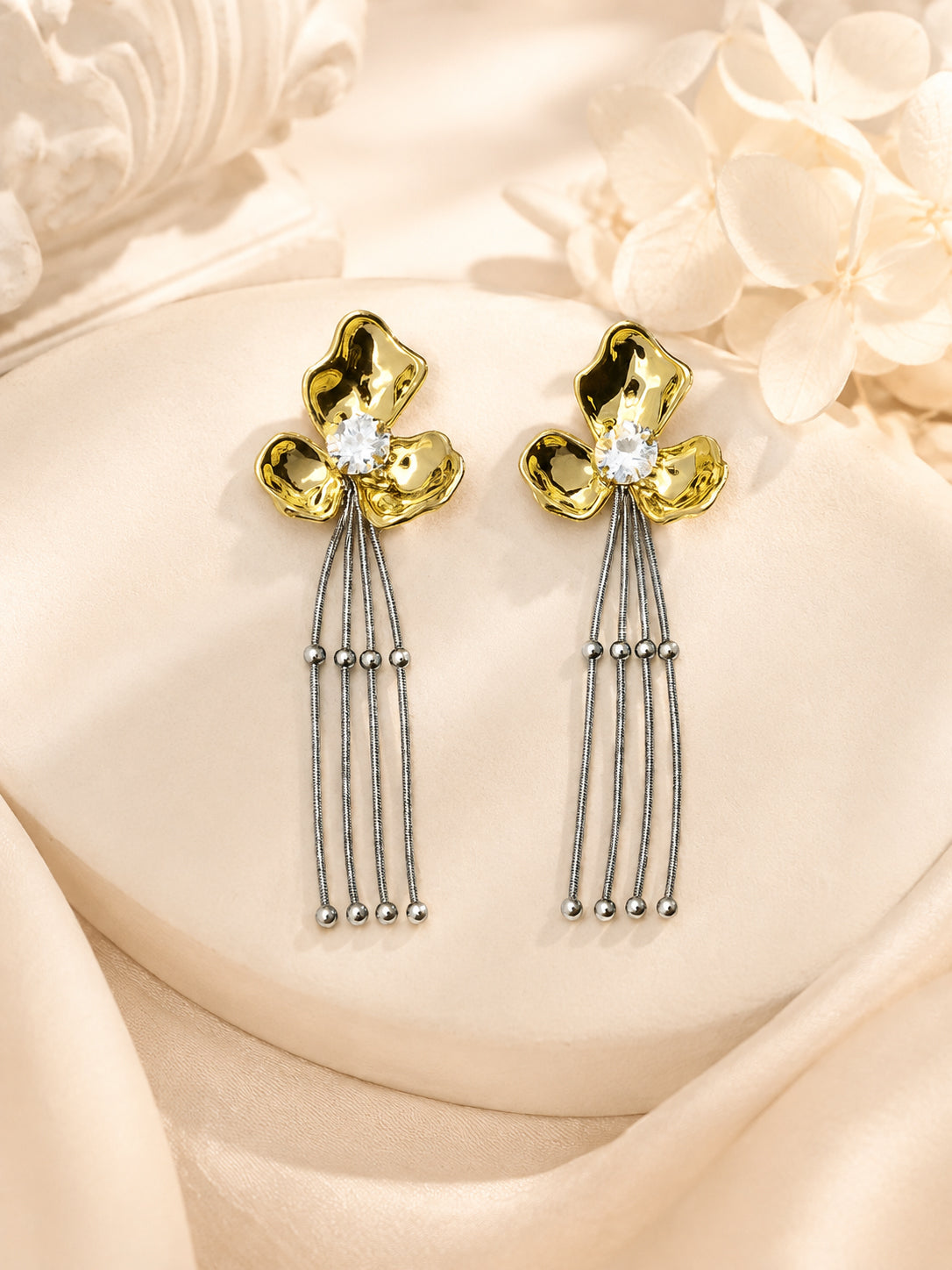 Aanura Floral Cascade Drop Earrings