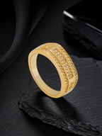 Aanura 18K Gold plated Pavé Ridge Anti tarnish Men’s Ring