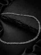 Rhodium Plating Anti Tarnish Waterproof Scroll Chain