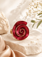 18K Gold Plated Spiral Anti-Tarnish Waterproof Ring