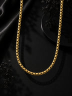 18K Gold Plated Rounded Link Anti-Tarnish Waterproof Chain