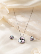 Aanura Abstract Swirl Necklace & Earrings Set