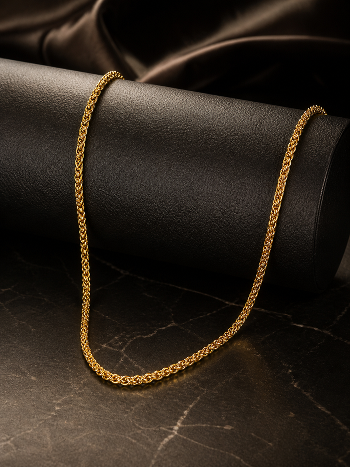 Aanura Men's Gold-Plated Chain thin